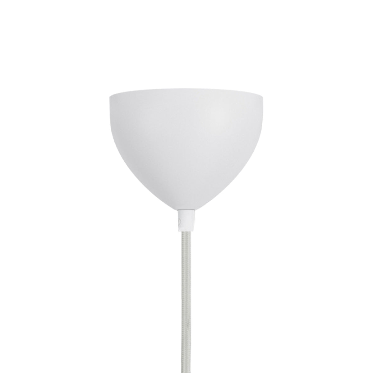 Détail de la rosace blanche en forme de coupe et du câble tressé