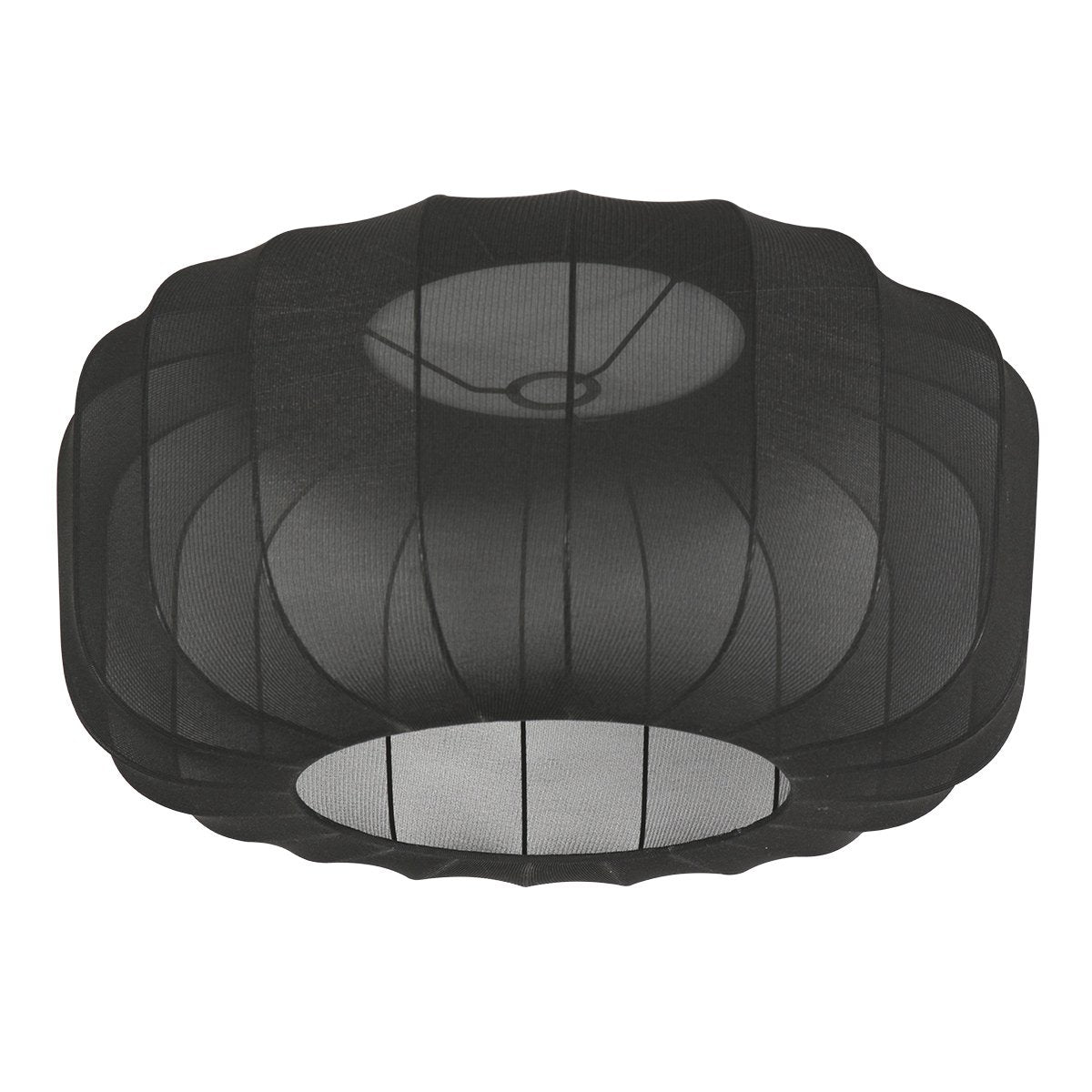 lampadaire arc réglable, abat-jour voile noir & pied acier brossé | Stévia