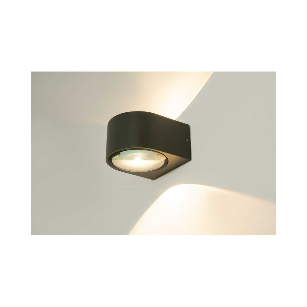 Applique exterieure ZAMBELIS 2x5W IP54 Direct/Indirect DESIGN Graphite E317
