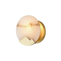 Round Marble Wall Lamp | Sculptural Elegance