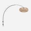 Adjustable bamboo arc wall lamp, Ø60 lampshade for living room | Lúma