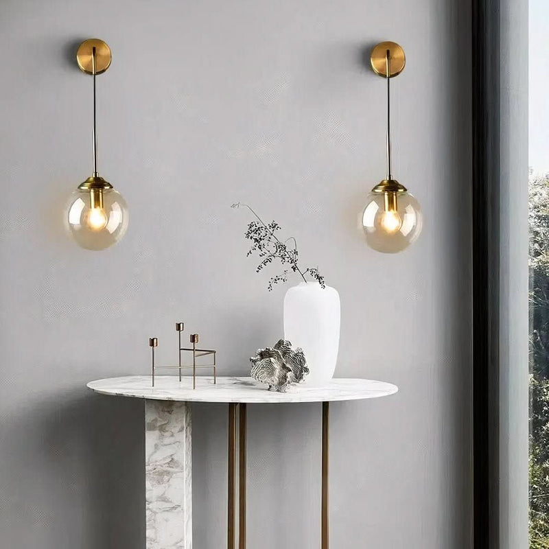Modern Glass Globe Wall Light | Seli