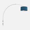 Blue arched wall lamp, velvet lampshade for living room | Sparkled