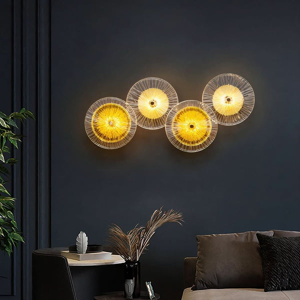 Bohemian LED Glass Disc Wall Light | Delo