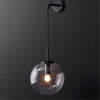 Black Glass Globe Wall Light | Lilo