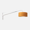 Chic gold velvet wall lamp, adjustable steel arc Ø 50 cm | Elegant Classy