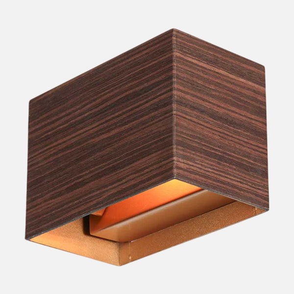 Wood-effect hallway wall light, adjustable G9 beam | Volto