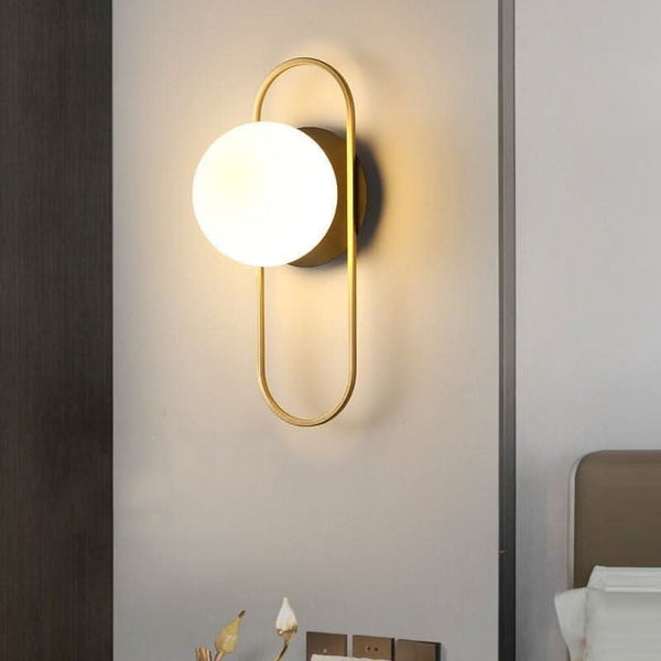Globe Design Glass & Iron Wall Lamp | Celestial Light