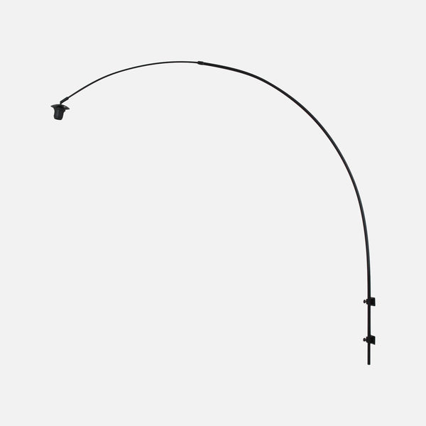 Wall lamp without shade, adjustable black arc 115-160 cm | Arko