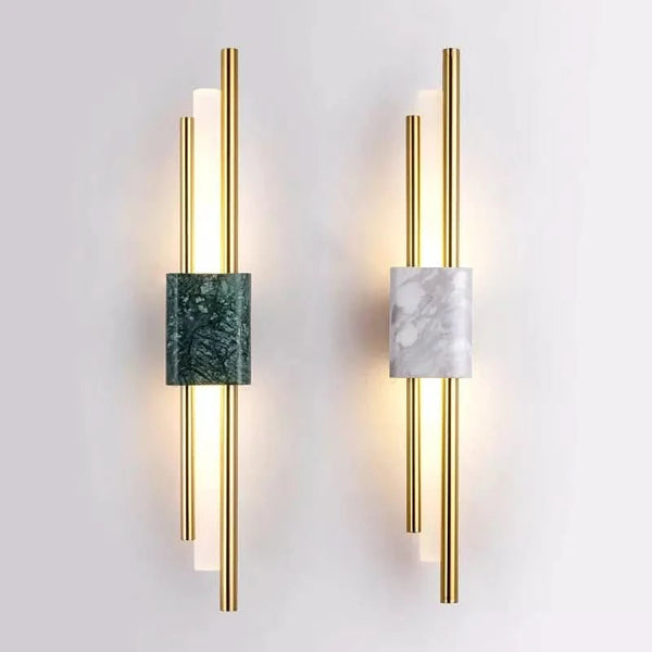 Scandinavian Gold Wall Sconce | Marble Radiance