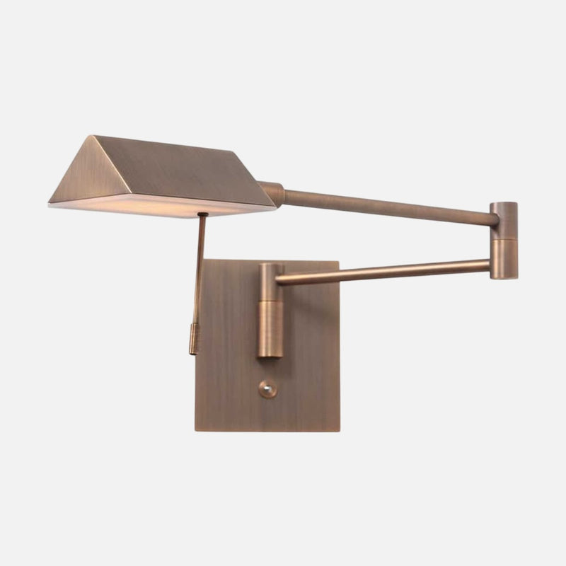 Bronze LED USB wall lamp, adjustable reading arm | Retina