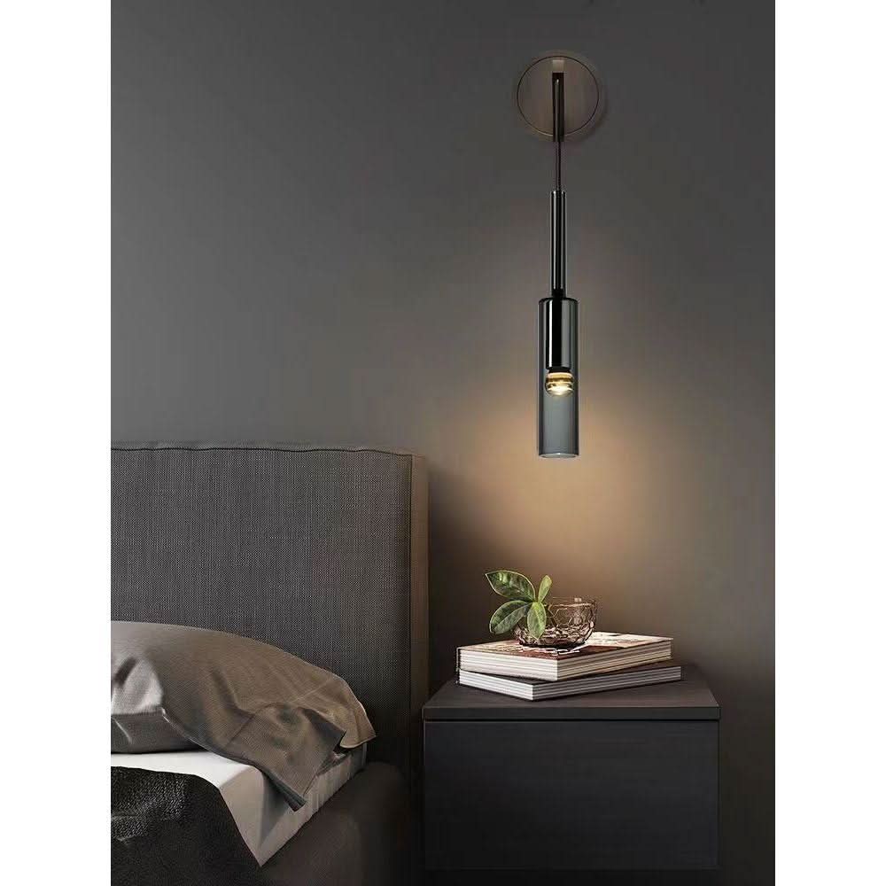 Smoked Glass Wall Lamp | Luminous Serenity