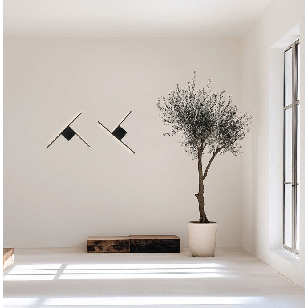 Applique Murale ZAMBELIS 10W Dimmable DESIGN Noir Mat 25148