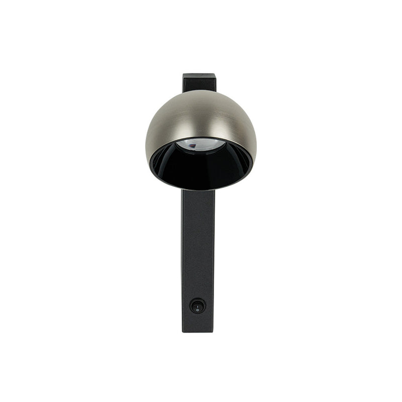 Applique Murale ZAMBELIS 13W Dimmable DESIGN Noir Sable et Nickel Brosse 25341