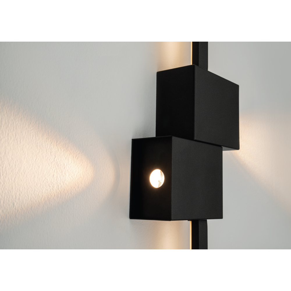 Applique Murale ZAMBELIS 20W Dimmable DESIGN Noir Sable 25147