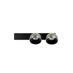 Applique Murale ZAMBELIS 25W Dimmable DESIGN Noir Sable et Nickel Brosse 25343