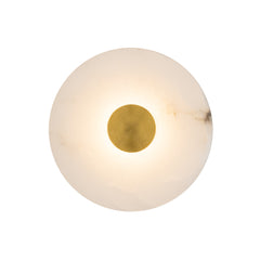 Applique Murale ZAMBELIS D250 5W DESIGN Albatre Blanc et Laiton 2550
