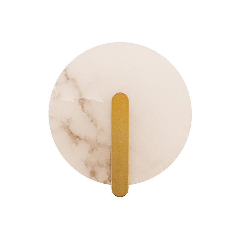 Applique Murale ZAMBELIS D250 5W DESIGN Albatre Blanc et Laiton 2552