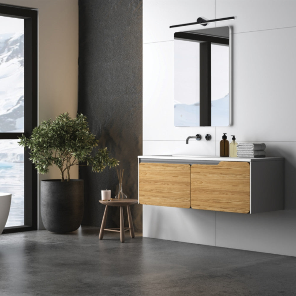 Applique Salle de Bain ZAMBELIS 10W IP54 DESIGN Noir Sable 22124