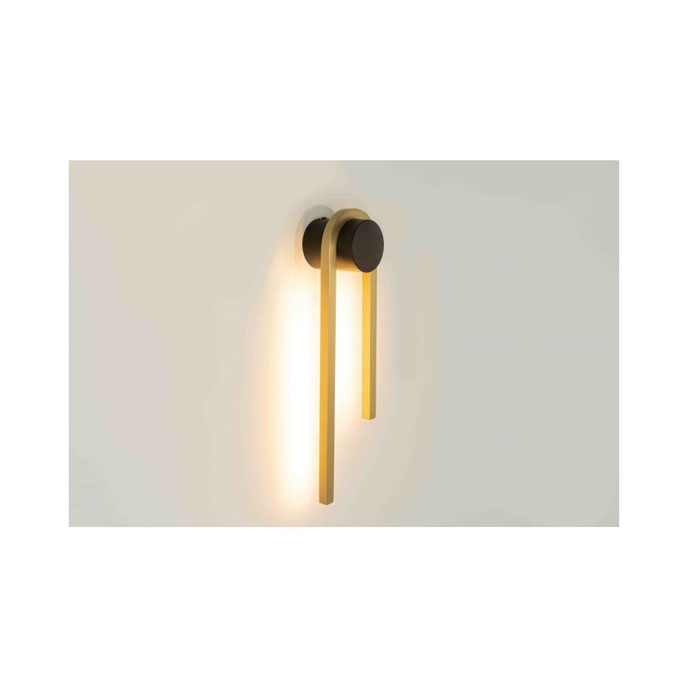 Applique ZAMBELIS 11W Dimmable DESIGN Dore Mat et Noir Mat 23106