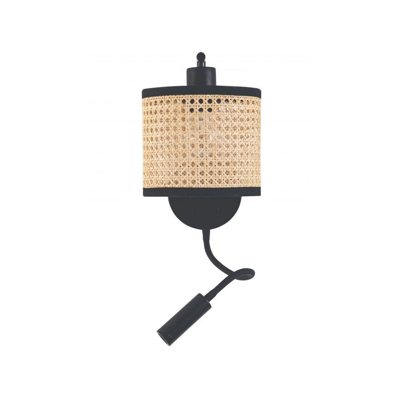 Applique ZAMBELIS E27 DESIGN Noir Mat Sans Source 20355