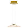 Suspension Findus laiton brossé, verre