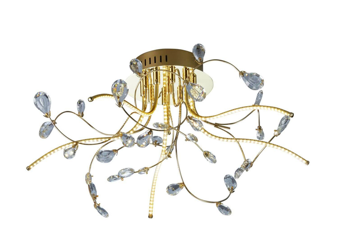 Plafonnier LED | Crystal Laiton
