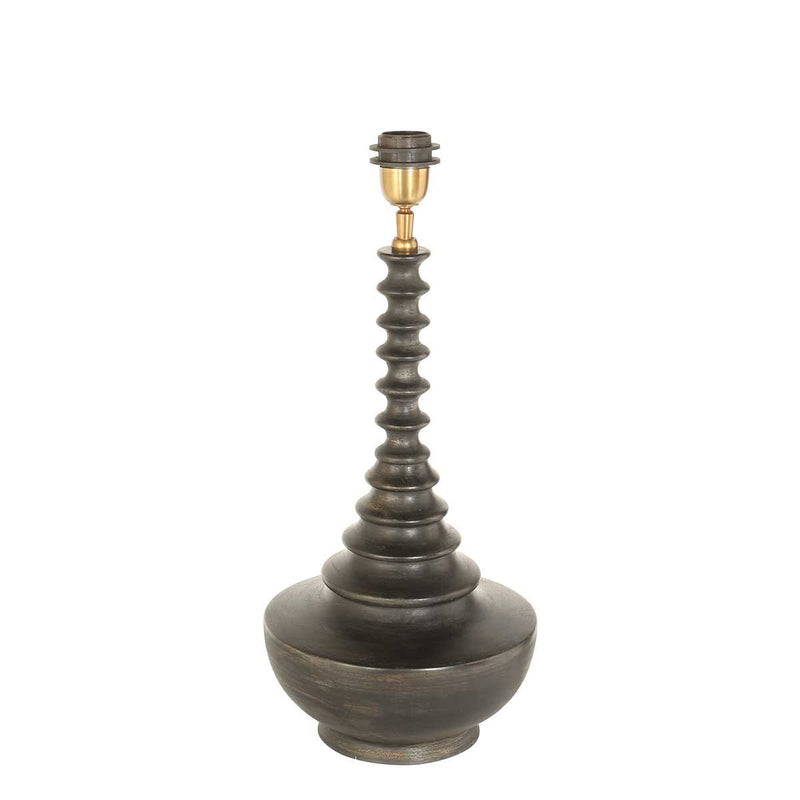 Black wood table lamp