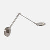 Adjustable LED wall lamp, brushed steel swing-arm reading light | Soleil