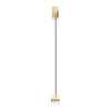 Suspension LED Bolicina dorée, verre