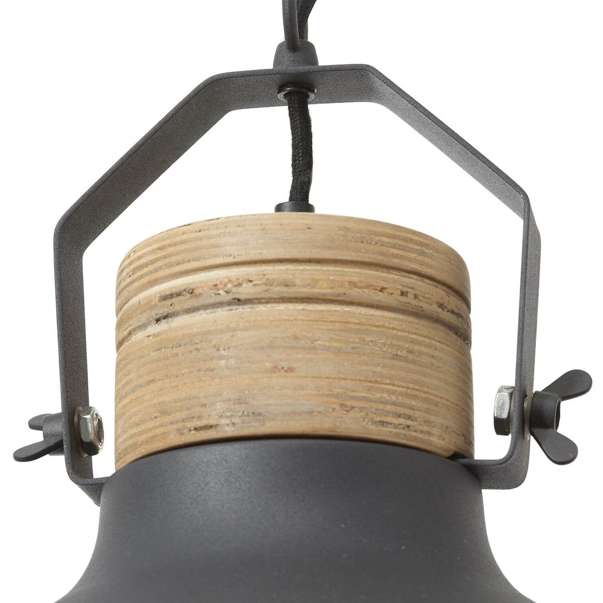 Suspension Emma noire, bois