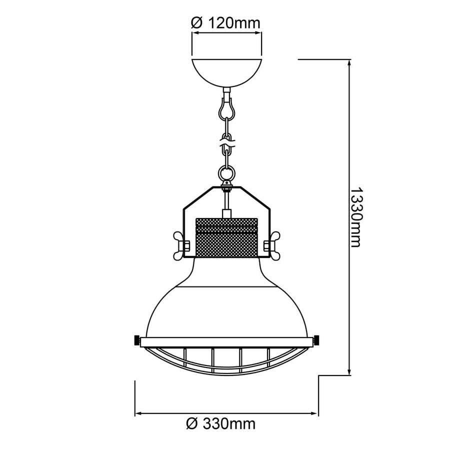 Suspension Emma noire, bois