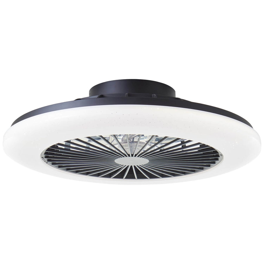 Ventilateur de plafond lumineux Salerno noir
