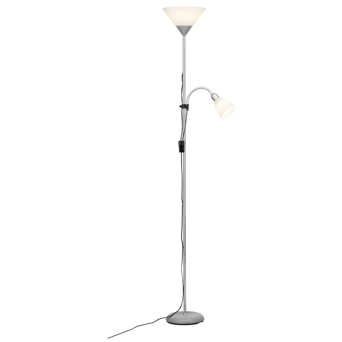 Lampadaire Spari argenté et blanc (G98811/05)