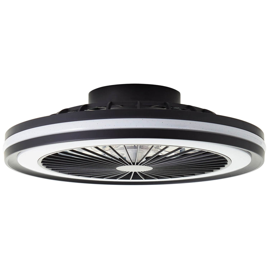 Ventilateur de plafond lumineux Palmero noir
