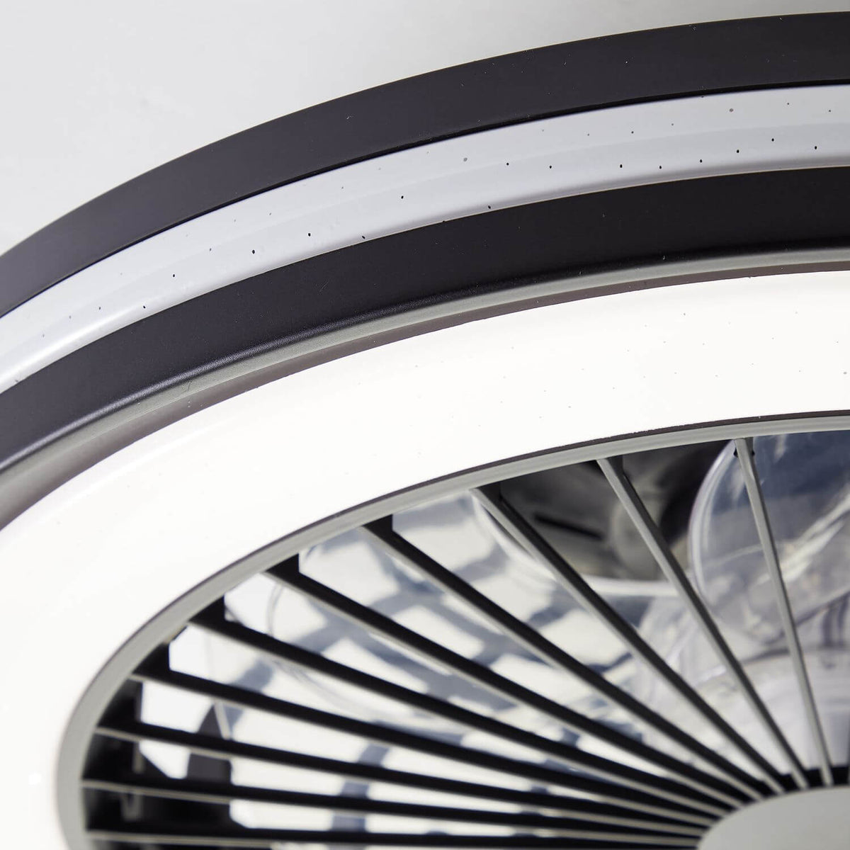 Ventilateur de plafond lumineux Palmero noir