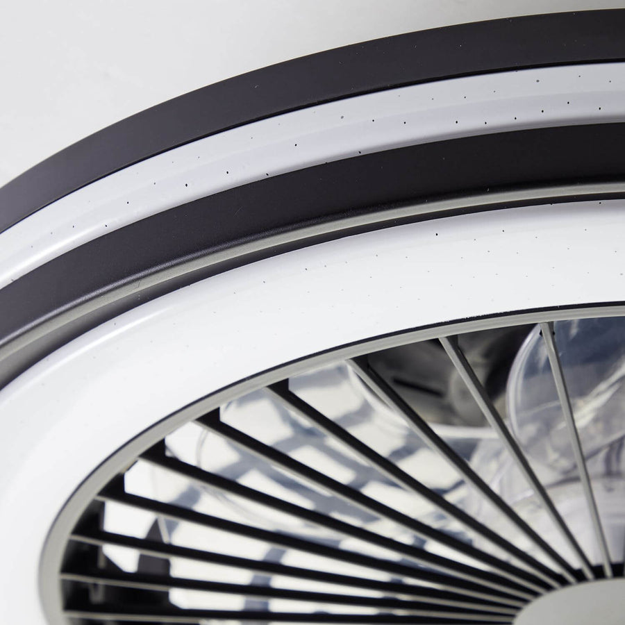 Ventilateur de plafond lumineux Palmero noir