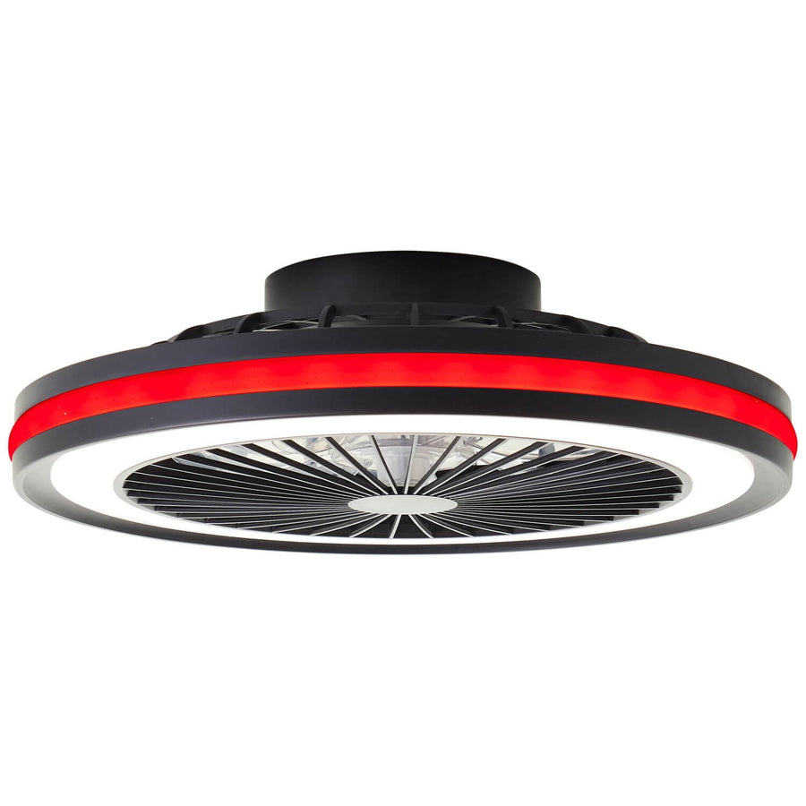 Ventilateur de plafond lumineux Palmero noir