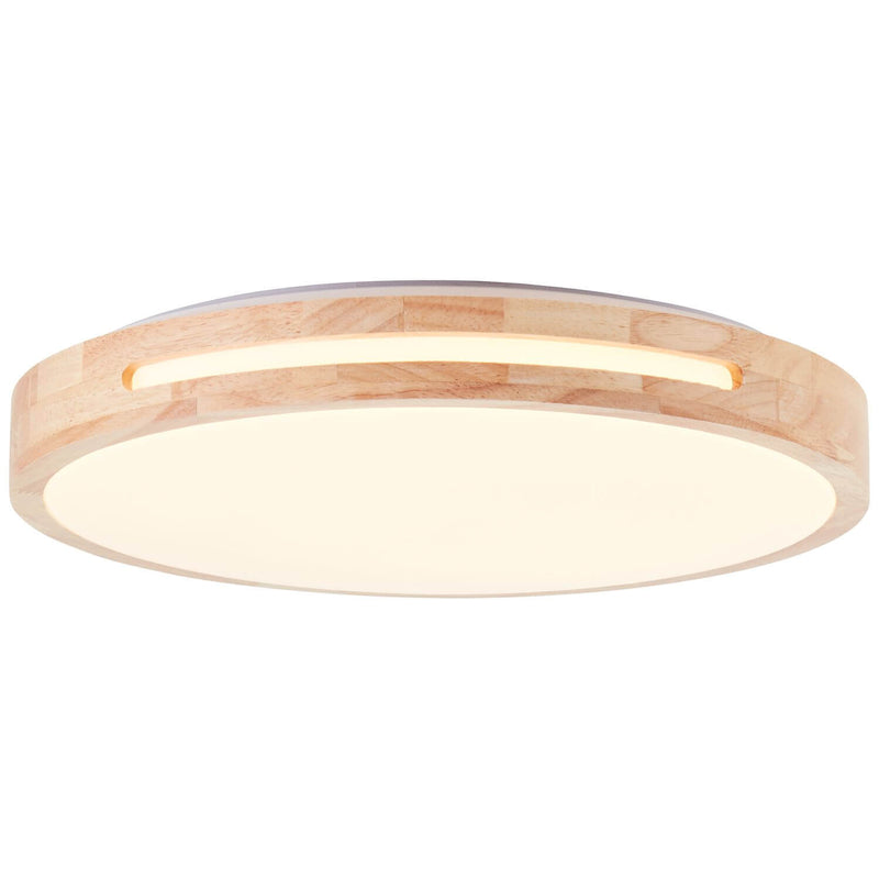 Plafonnier Woodbury bois clair et blanc