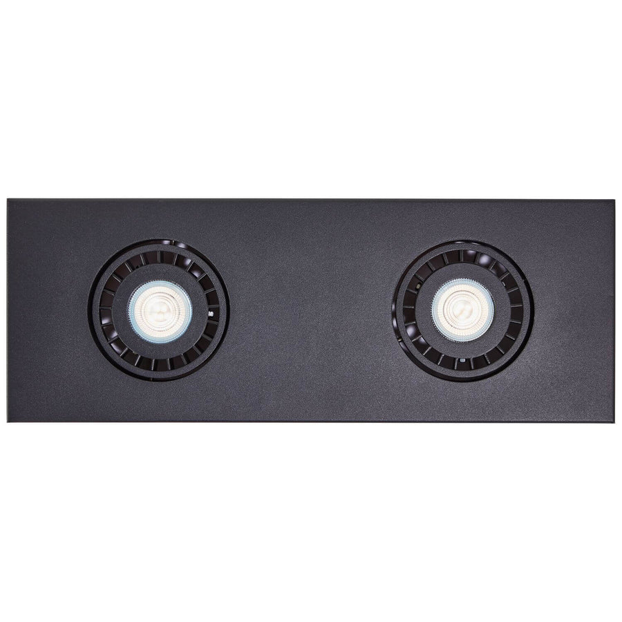 Plafonnier Doro 2 lumières beige et noir