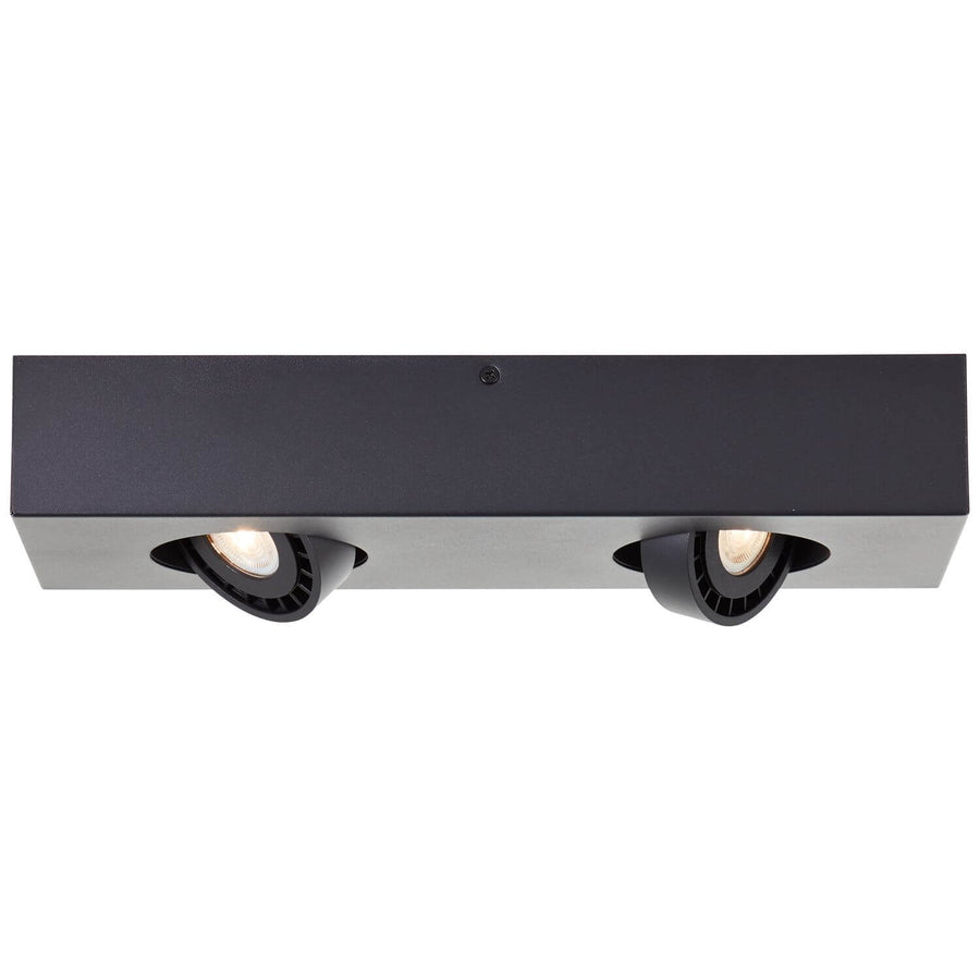 Plafonnier Doro 2 lumières beige et noir