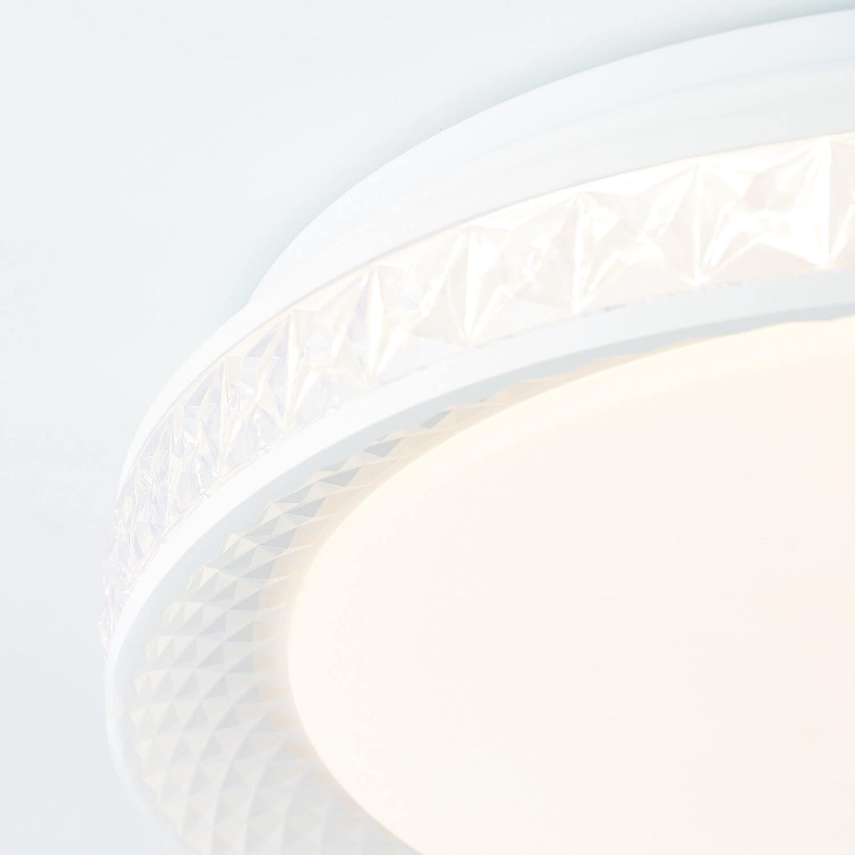 Plafonnier Burlie transparent et blanc