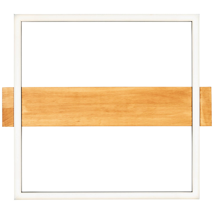 Plafonnier Loneos noir et bois