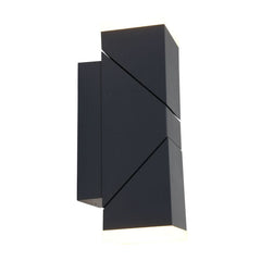 Black Dual-Light Outdoor Lamp