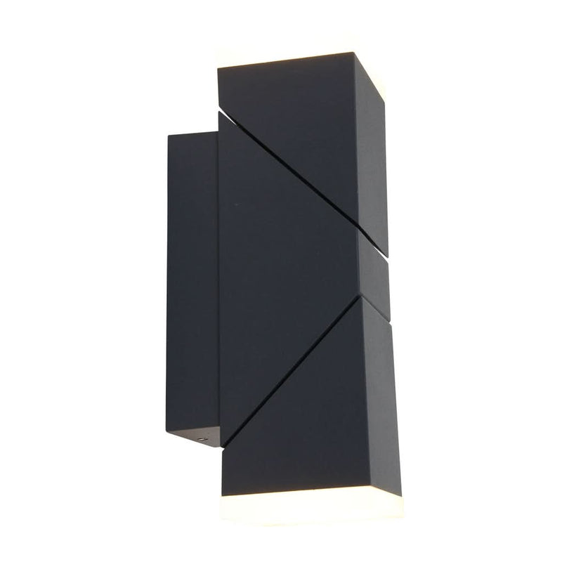 Black Dual-Light Outdoor Lamp