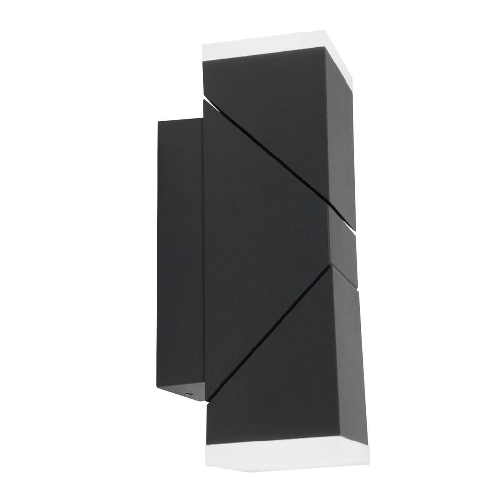 Black Dual-Light Outdoor Lamp
