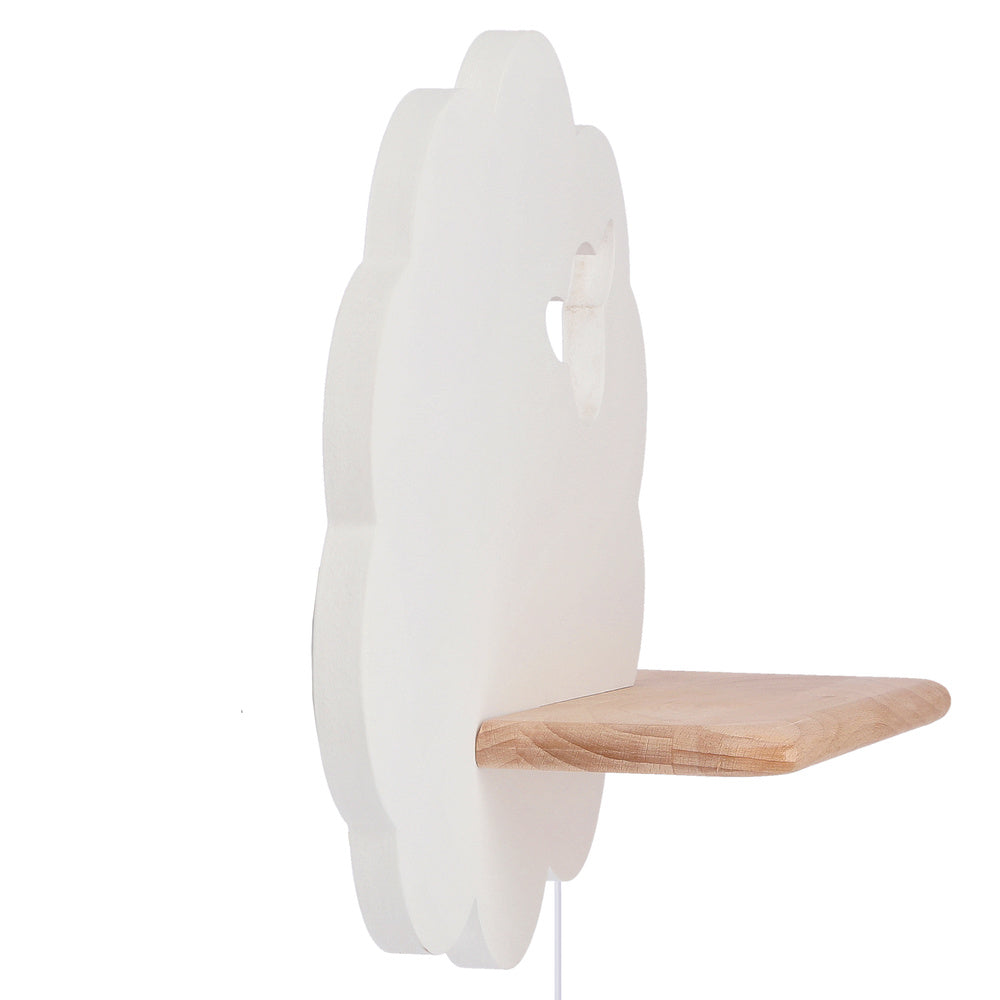 Applique murale LED Sheep pour chambre d'enfant blanche, bois (réf. 21-85139)
