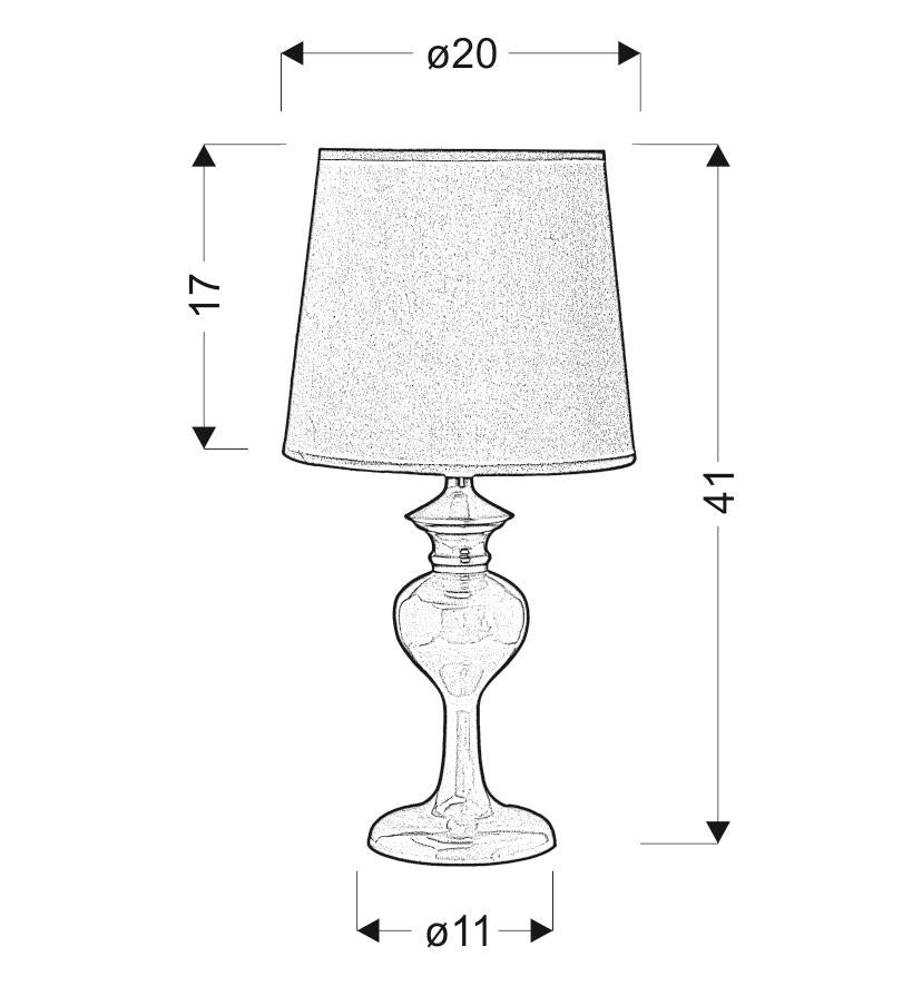Lampe à poser Berkane orange, tissu
