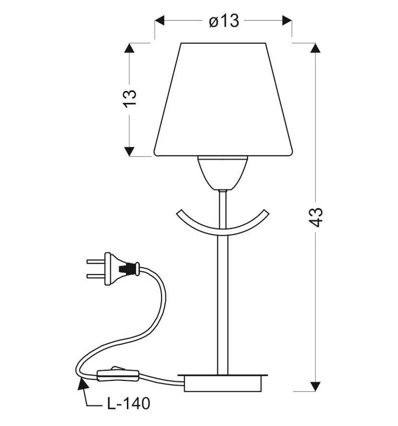 Lampe à poser Londyn noire, verre