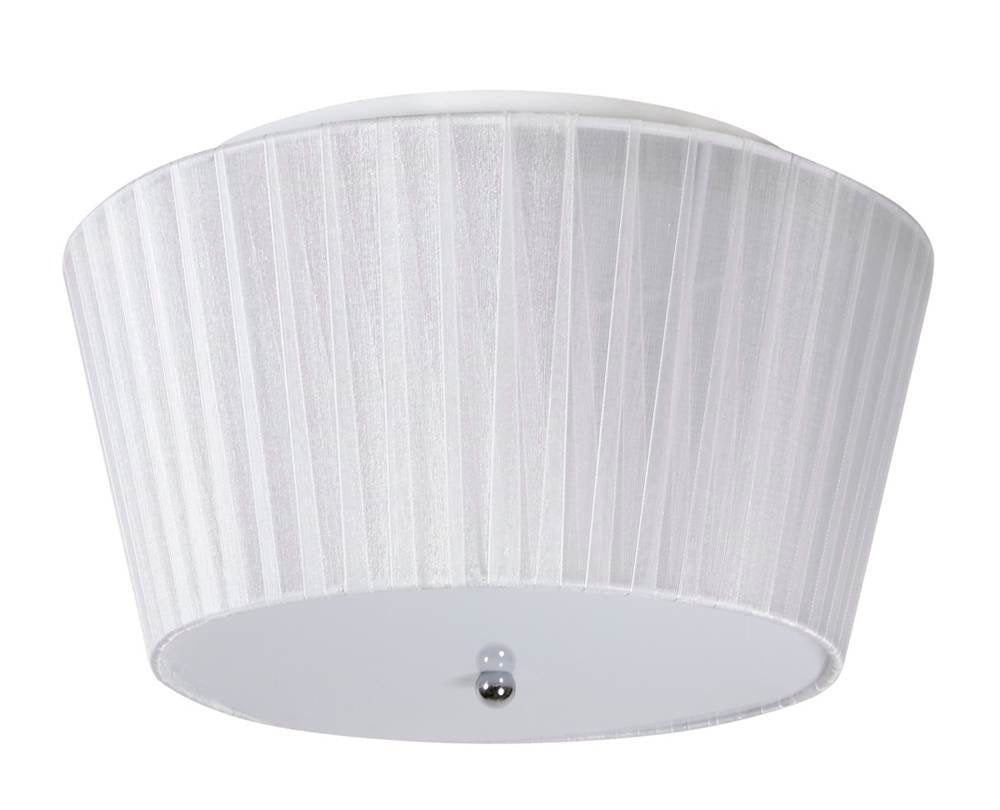 Plafonnier LED Camea 3 lumières blanc, tissu